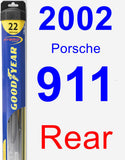 Rear Wiper Blade for 2002 Porsche 911 - Hybrid