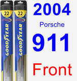 Front Wiper Blade Pack for 2004 Porsche 911 - Hybrid