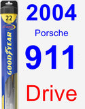 Driver Wiper Blade for 2004 Porsche 911 - Hybrid