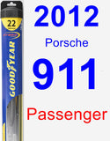 Passenger Wiper Blade for 2012 Porsche 911 - Hybrid