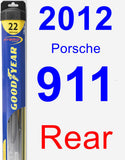 Rear Wiper Blade for 2012 Porsche 911 - Hybrid