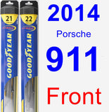 Front Wiper Blade Pack for 2014 Porsche 911 - Hybrid