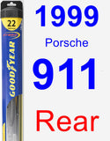 Rear Wiper Blade for 1999 Porsche 911 - Hybrid