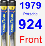 Front Wiper Blade Pack for 1979 Porsche 924 - Hybrid