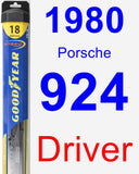 Driver Wiper Blade for 1980 Porsche 924 - Hybrid