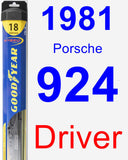 Driver Wiper Blade for 1981 Porsche 924 - Hybrid