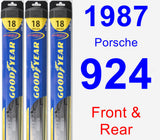 Front & Rear Wiper Blade Pack for 1987 Porsche 924 - Hybrid