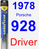 Driver Wiper Blade for 1978 Porsche 928 - Hybrid