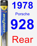 Rear Wiper Blade for 1978 Porsche 928 - Hybrid