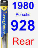 Rear Wiper Blade for 1980 Porsche 928 - Hybrid