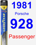 Passenger Wiper Blade for 1981 Porsche 928 - Hybrid