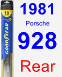 Rear Wiper Blade for 1981 Porsche 928 - Hybrid