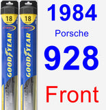 Front Wiper Blade Pack for 1984 Porsche 928 - Hybrid