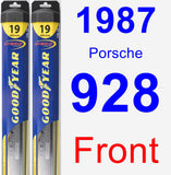 Front Wiper Blade Pack for 1987 Porsche 928 - Hybrid