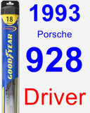 Driver Wiper Blade for 1993 Porsche 928 - Hybrid