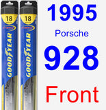 Front Wiper Blade Pack for 1995 Porsche 928 - Hybrid