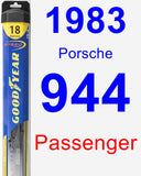 Passenger Wiper Blade for 1983 Porsche 944 - Hybrid