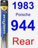 Rear Wiper Blade for 1983 Porsche 944 - Hybrid