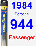 Passenger Wiper Blade for 1984 Porsche 944 - Hybrid