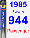 Passenger Wiper Blade for 1985 Porsche 944 - Hybrid