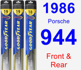 Front & Rear Wiper Blade Pack for 1986 Porsche 944 - Hybrid