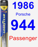 Passenger Wiper Blade for 1986 Porsche 944 - Hybrid