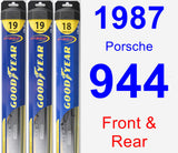 Front & Rear Wiper Blade Pack for 1987 Porsche 944 - Hybrid