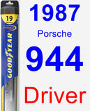 Driver Wiper Blade for 1987 Porsche 944 - Hybrid