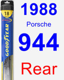 Rear Wiper Blade for 1988 Porsche 944 - Hybrid