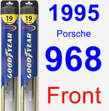 Front Wiper Blade Pack for 1995 Porsche 968 - Hybrid