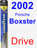 Driver Wiper Blade for 2002 Porsche Boxster - Hybrid