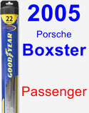 Passenger Wiper Blade for 2005 Porsche Boxster - Hybrid