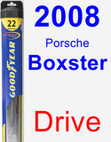 Driver Wiper Blade for 2008 Porsche Boxster - Hybrid