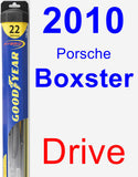 Driver Wiper Blade for 2010 Porsche Boxster - Hybrid