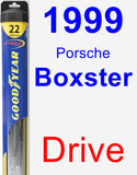 Driver Wiper Blade for 1999 Porsche Boxster - Hybrid