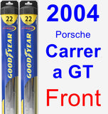 Front Wiper Blade Pack for 2004 Porsche Carrera GT - Hybrid