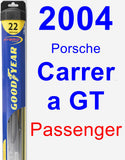 Passenger Wiper Blade for 2004 Porsche Carrera GT - Hybrid