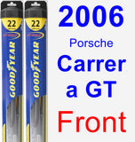 Front Wiper Blade Pack for 2006 Porsche Carrera GT - Hybrid