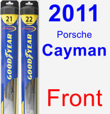 Front Wiper Blade Pack for 2011 Porsche Cayman - Hybrid