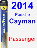 Passenger Wiper Blade for 2014 Porsche Cayman - Hybrid