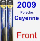 Front Wiper Blade Pack for 2009 Porsche Cayenne - Hybrid