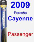 Passenger Wiper Blade for 2009 Porsche Cayenne - Hybrid