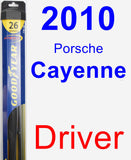 Driver Wiper Blade for 2010 Porsche Cayenne - Hybrid