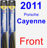 Front Wiper Blade Pack for 2011 Porsche Cayenne - Hybrid