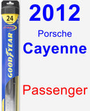 Passenger Wiper Blade for 2012 Porsche Cayenne - Hybrid