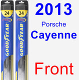 Front Wiper Blade Pack for 2013 Porsche Cayenne - Hybrid