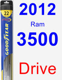 Driver Wiper Blade for 2012 Ram 3500 - Hybrid