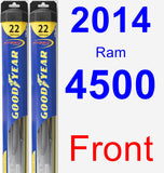 Front Wiper Blade Pack for 2014 Ram 4500 - Hybrid