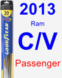 Passenger Wiper Blade for 2013 Ram C/V - Hybrid