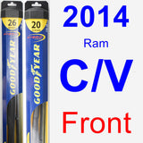 Front Wiper Blade Pack for 2014 Ram C/V - Hybrid